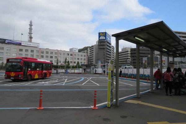 JR広島駅北出口を出た風景